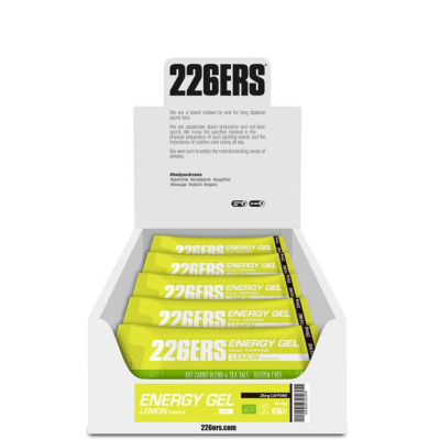 BOX ENERGY GEL BIO 226ers - ekologiczny żel eneregtyczny o smaku cytryny, z 25mg. kofeiny, 25g. (mała saszetka) (40 sztuk)